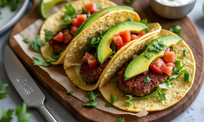 Healthy Smash Burger Tacos